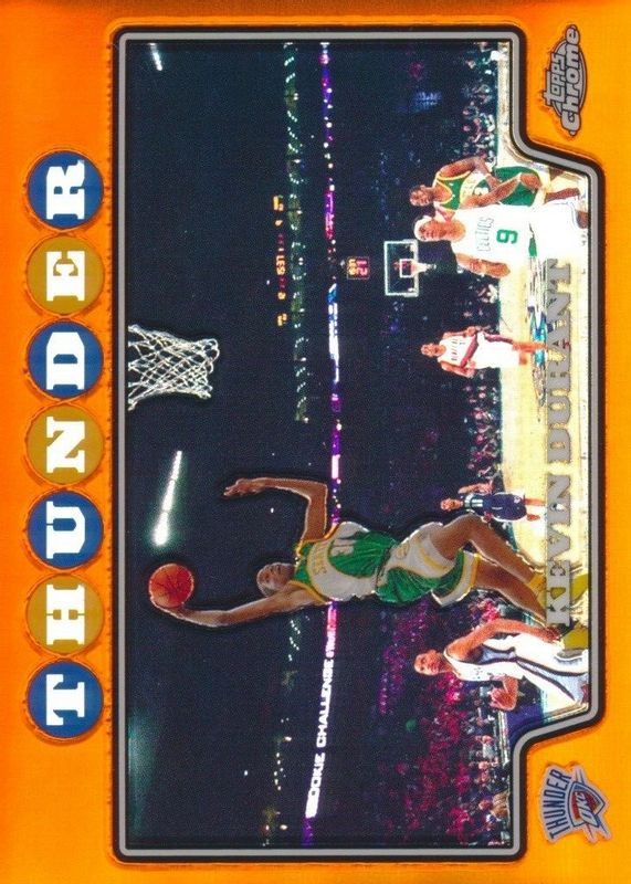 Kevin Durant 2008 Topps Chrome #156 Orange Refractor /499 RAW