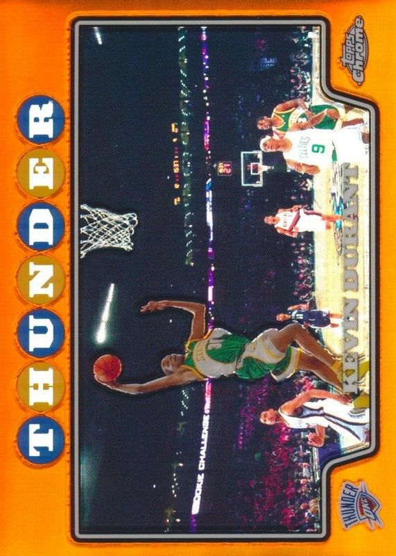 Kevin Durant 2008 Topps Chrome #156 Orange Refractor /499 SGC 9