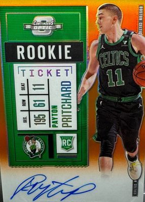 2020 Contenders Optic #140 Rookie Ticket Auto - Orange /25 (Black Jersey)