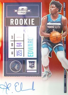 2020 Contenders Optic #137 Rookie Ticket Auto Variation - Red /99 (Ball at Waist)