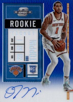 2020 Contenders Optic #118 Rookie Ticket Auto - Blue /99 (White Jersey)
