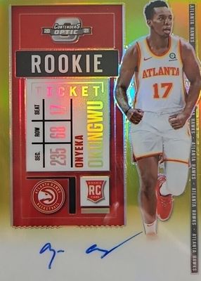 2020 Contenders Optic #114 Rookie Ticket Auto - Gold /10 (White Jersey)