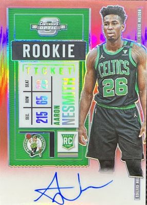 2020 Contenders Optic #119 Rookie Ticket Auto - Red /149 (Black Jersey)