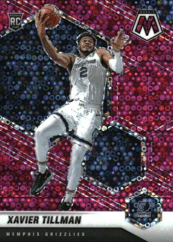 Xavier Tillman 2020 Mosaic #213 Fast Break Pink /20 Rookie RAW