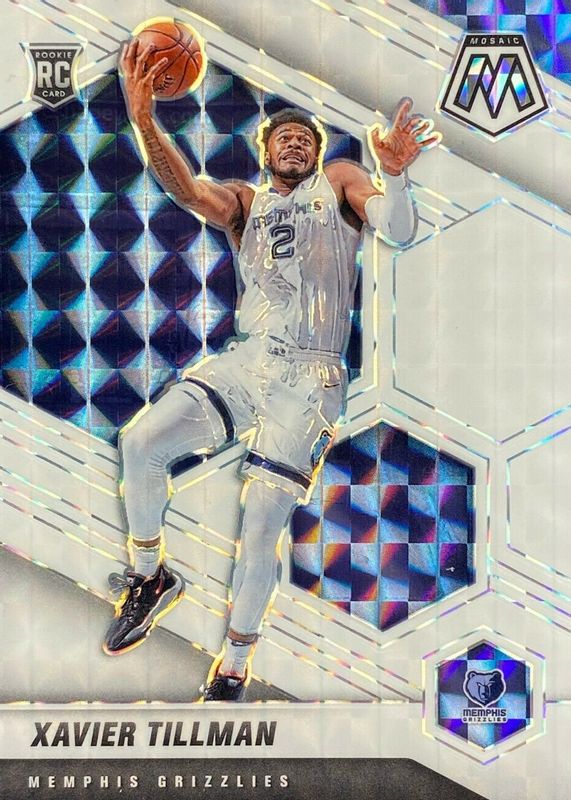 Xavier Tillman 2020 Mosaic #213 White /25 Rookie RAW