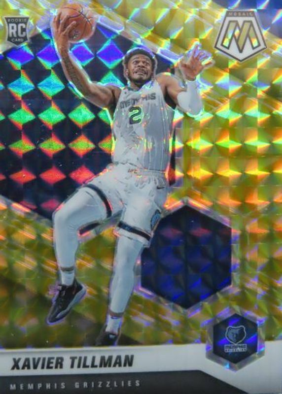 Xavier Tillman 2020 Mosaic #213 Reactive Yellow Rookie RAW