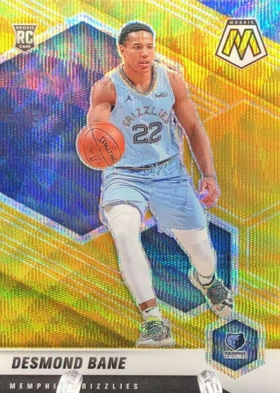 Desmond Bane 2020 Mosaic #211 Gold Wave Rookie PSA 10