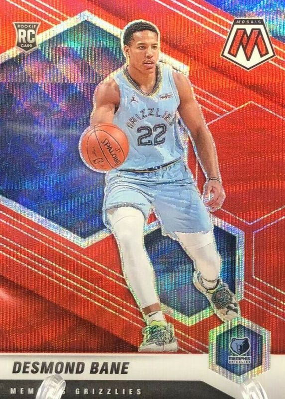 Desmond Bane 2020 Mosaic #211 Red Wave Rookie SGC 9.5