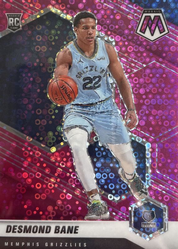 Desmond Bane 2020 Mosaic #211 Fast Break Pink /20 Rookie RAW