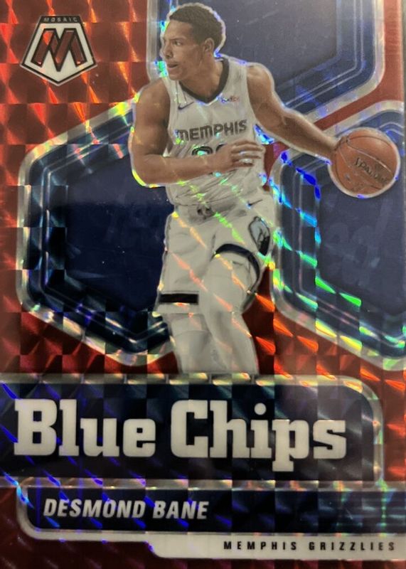 Desmond Bane 2020 Mosaic #15 Blue Chips - Red Rookie SGC 10