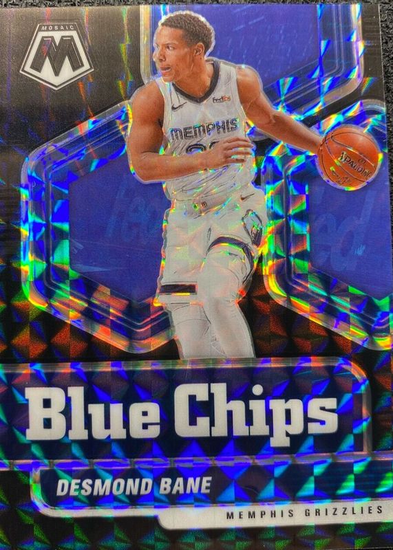 Desmond Bane 2020 Mosaic #15 Blue Chips - Black /1 Rookie BGS 9.5