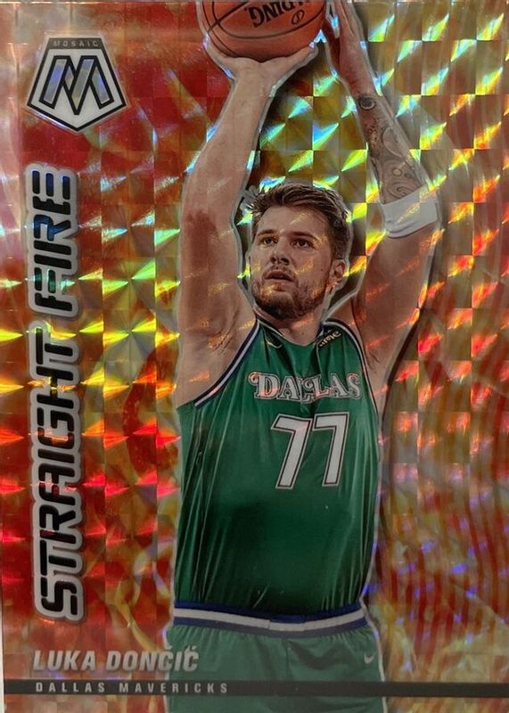 Luka Doncic 2020 Mosaic #8 Straight Fire BGS 9.5