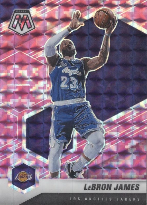 LeBron James 2020 Mosaic #81 Pink Camo SGC 9.5