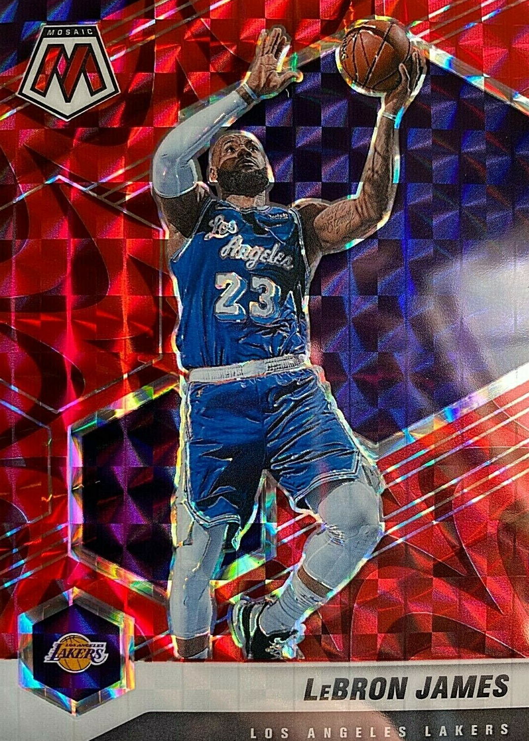 LeBron James 2020 Mosaic #81 Reactive Red Price Guide - Sports