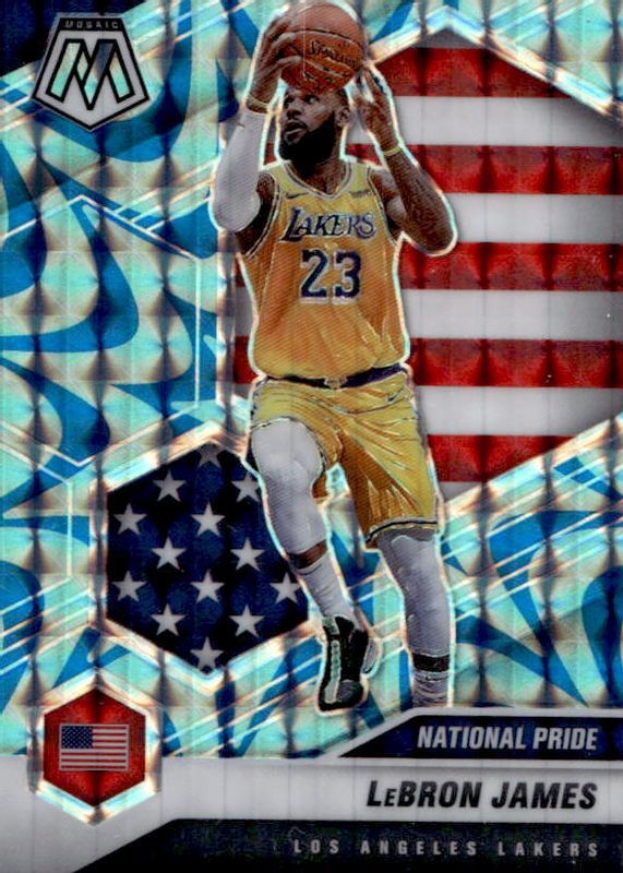 LeBron James 2020 Mosaic #247 National Pride - Reactive Blue PSA 10