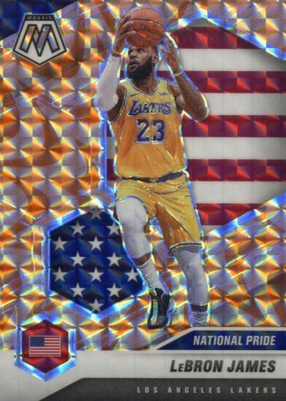 LeBron James 2020 Mosaic #247 National Pride - Reactive Orange SGC 10