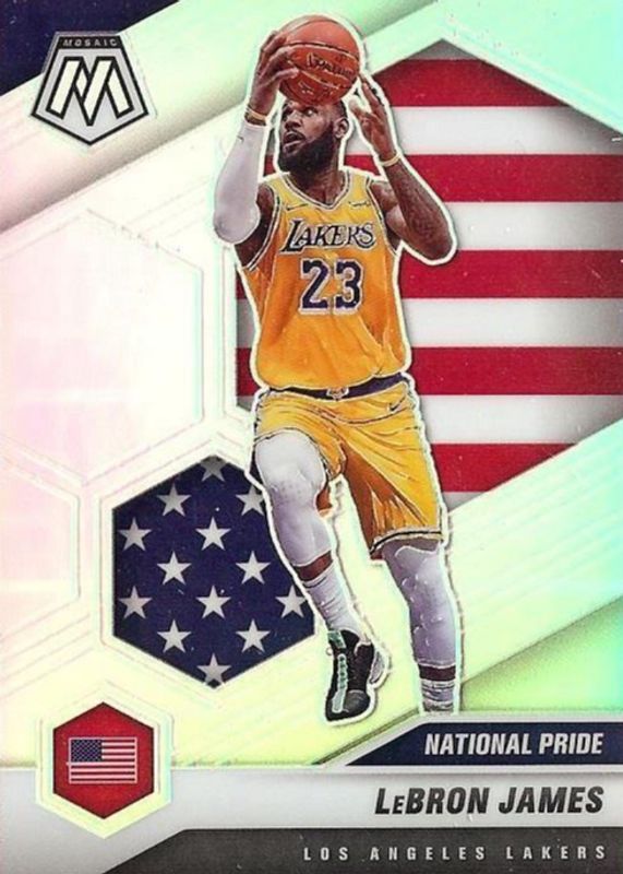 LeBron James 2020 Mosaic #247 National Pride - Silver PSA 9