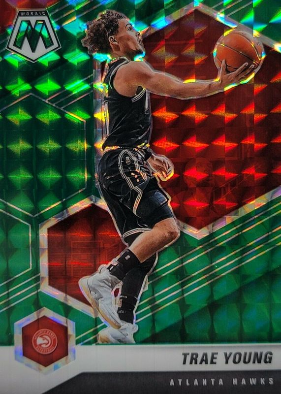 Trae Young 2020 Mosaic #18 Green RAW