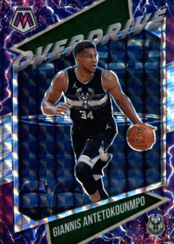 Giannis Antetokounmpo 2020 Mosaic #7 Overdrive PSA 10