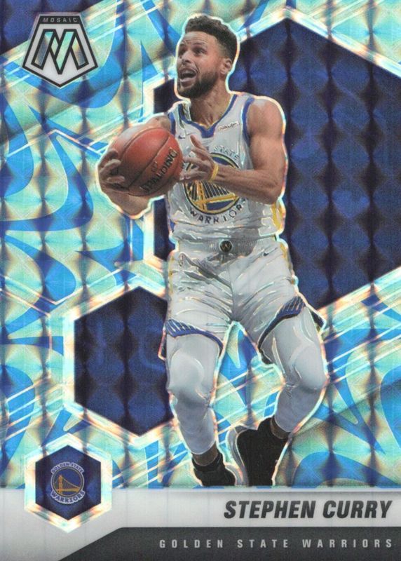 Stephen Curry 2020 Mosaic #175 Reactive Blue PSA 10