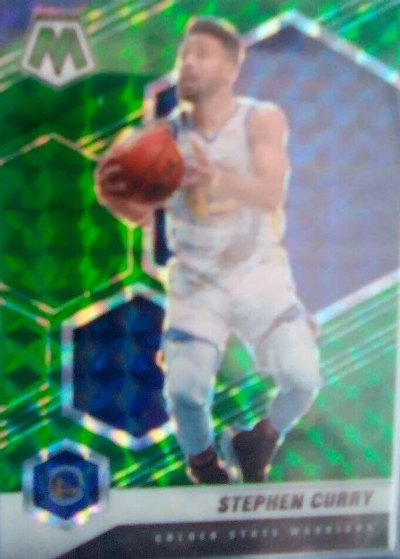 Stephen Curry 2020 Mosaic #175 Reactive Green PSA 10