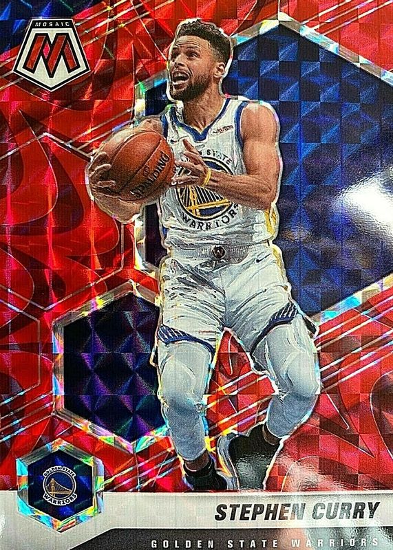 Stephen Curry 2020 Mosaic #175 Reactive Red PSA 10