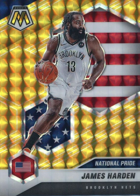 James Harden 2020 Mosaic #256 National Pride - Gold /10 PSA 10