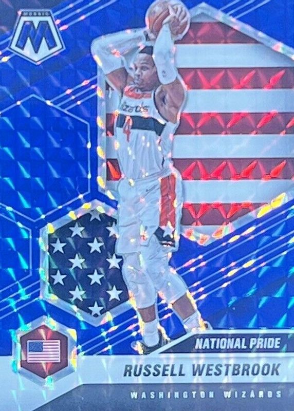 Russell Westbrook 2020 Mosaic #253 National Pride - Blue /99 SGC 10