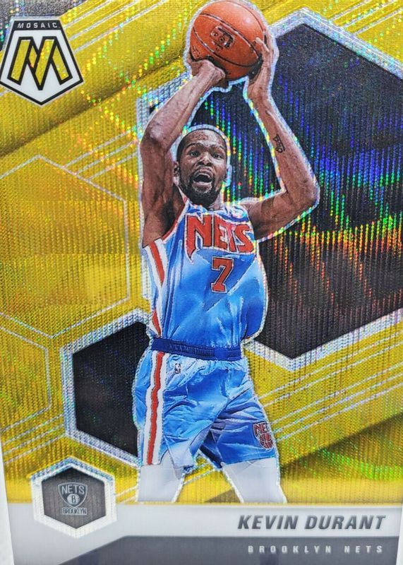 Kevin Durant 2020 Mosaic #7 Gold Wave PSA 10