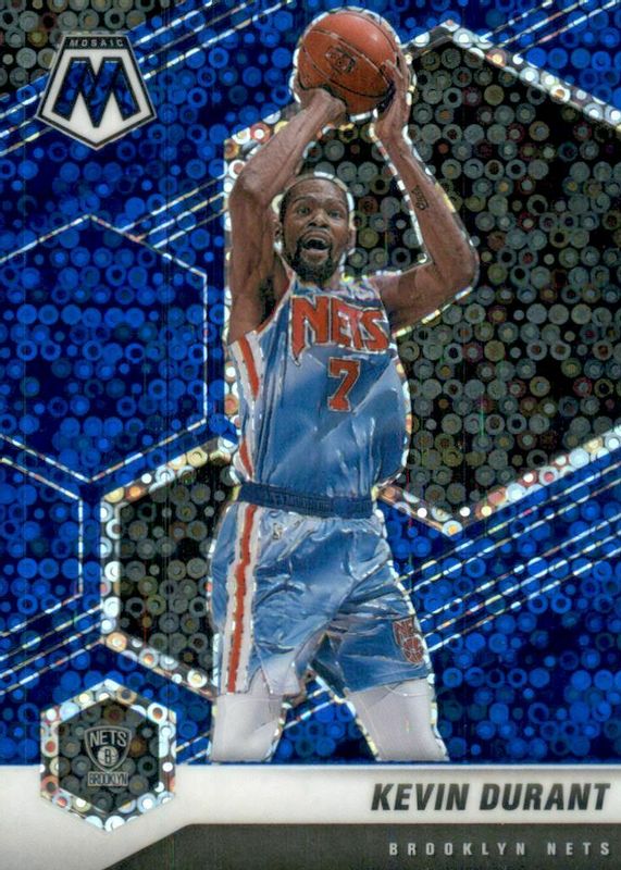 Kevin Durant 2020 Mosaic #7 Fast Break Blue /85 RAW