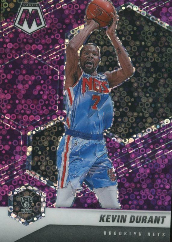 Kevin Durant 2020 Mosaic #7 Fast Break Purple /50 PSA 10