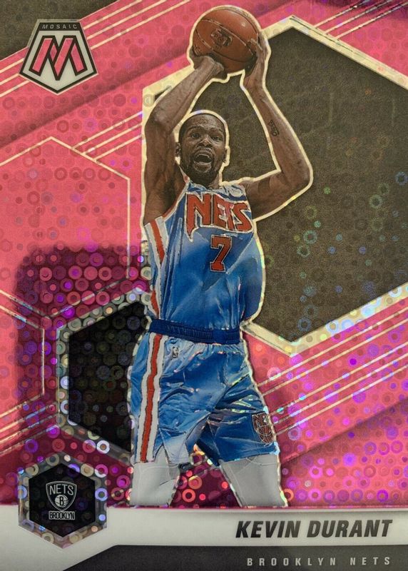 Kevin Durant 2020 Mosaic #7 Fast Break Pink /20 PSA 10