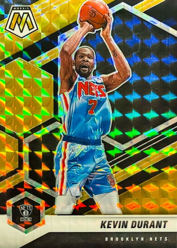 Kevin Durant 2020 Mosaic #7 Choice Black & Gold /8 SGC 10