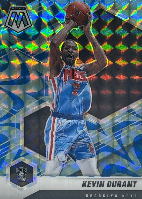 Kevin Durant 2020 Mosaic #7 Reactive Blue BGS 9