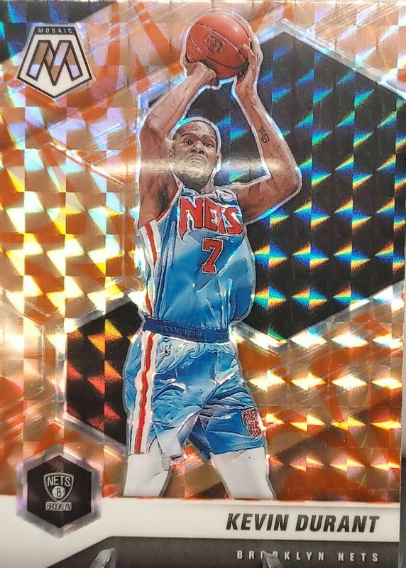 Kevin Durant 2020 Mosaic #7 Reactive Orange SGC 10