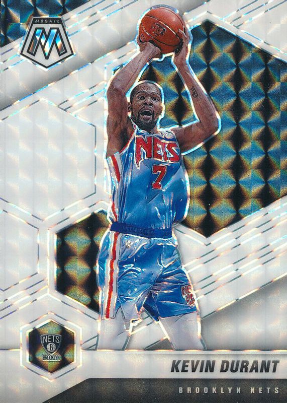 Kevin Durant 2020 Mosaic #7 White /25 SGC 9.5