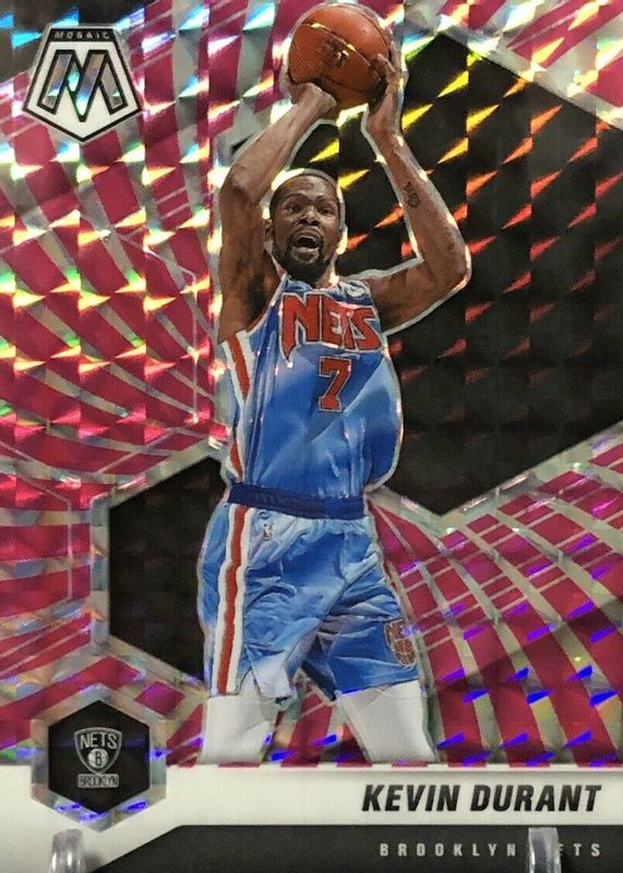 Kevin Durant 2020 Mosaic #7 FOTL Pink Swirl /11 PSA 10