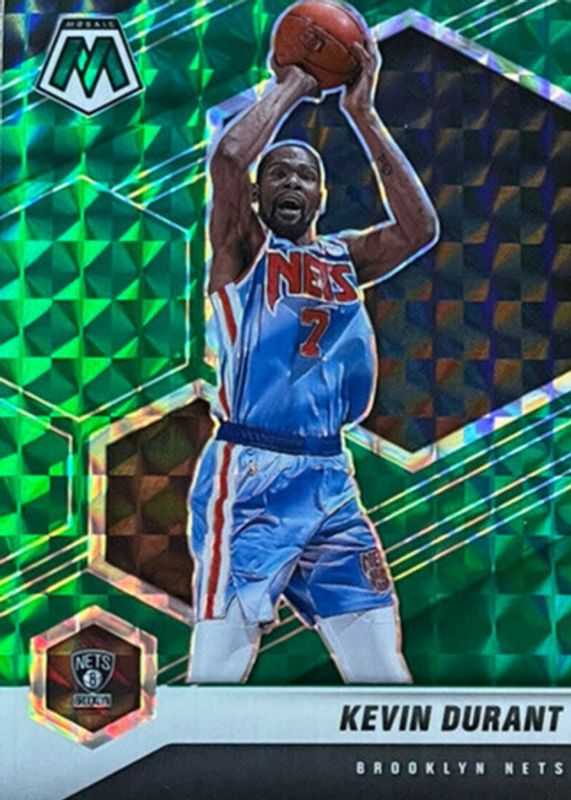 Kevin Durant 2020 Mosaic #7 Green PSA 9