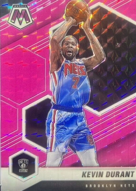 Kevin Durant 2020 Mosaic #7 Pink Fluorescent /10 PSA 10