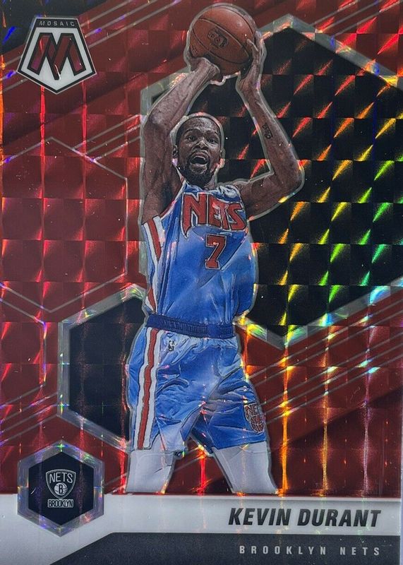 Kevin Durant 2020 Mosaic #7 Reactive Red PSA 9