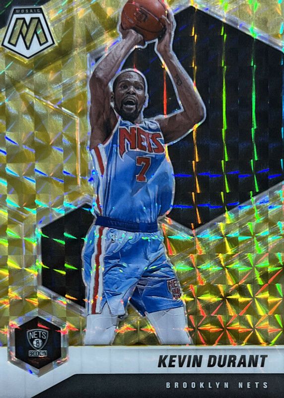 Kevin Durant 2020 Mosaic #7 Reactive Yellow BGS 9.5