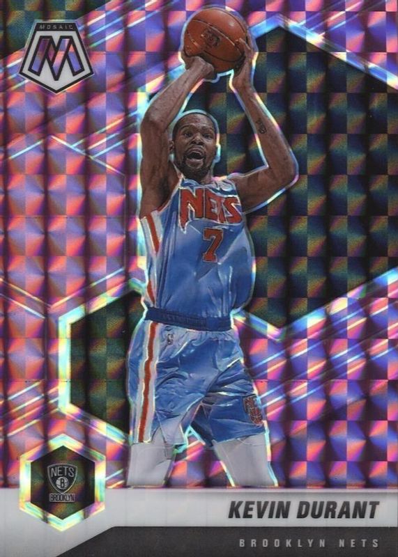 Kevin Durant 2020 Mosaic #7 Purple /49 RAW