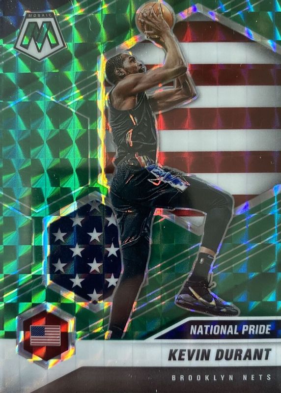 Kevin Durant 2020 Mosaic #248 National Pride - Green SGC 10