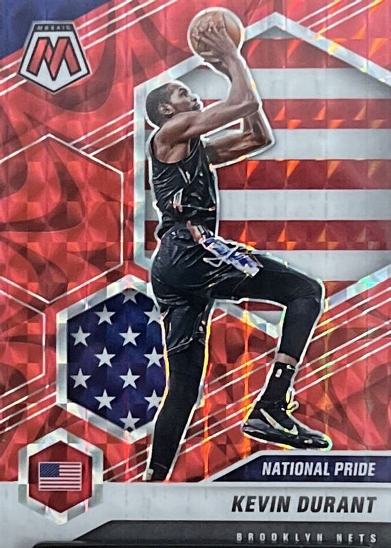 Kevin Durant 2020 Mosaic #248 National Pride - Reactive Red SGC 10