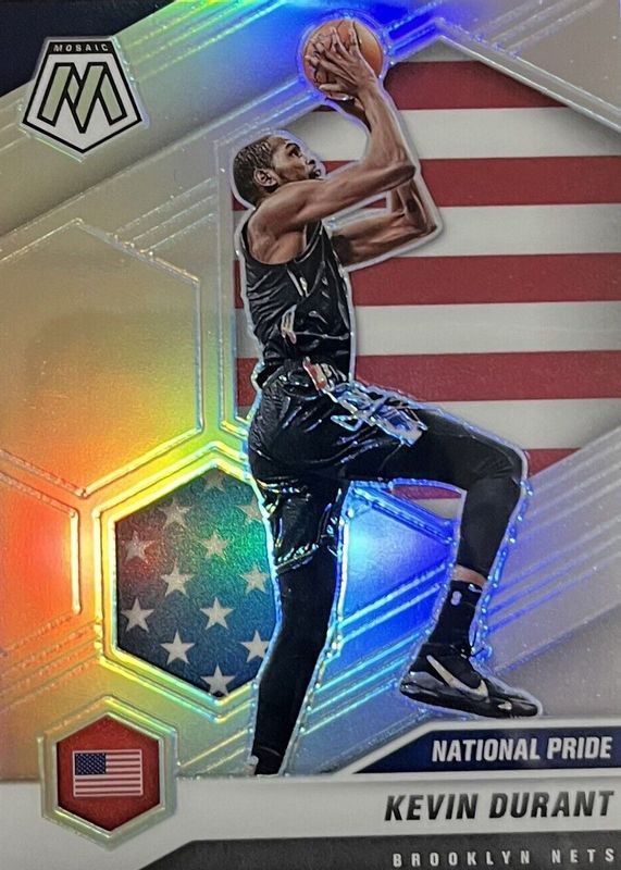 Kevin Durant 2020 Mosaic #248 National Pride - Silver RAW