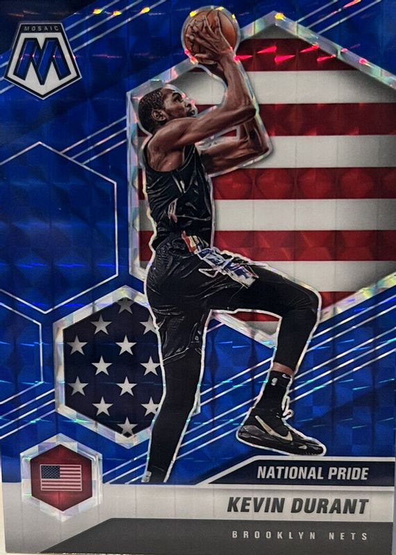 Kevin Durant 2020 Mosaic #248 National Pride - Blue /99 RAW