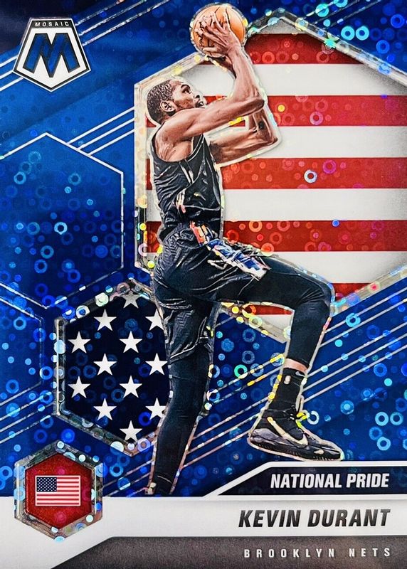 Kevin Durant 2020 Mosaic #248 National Pride - Fast Break Blue /85 SGC 10