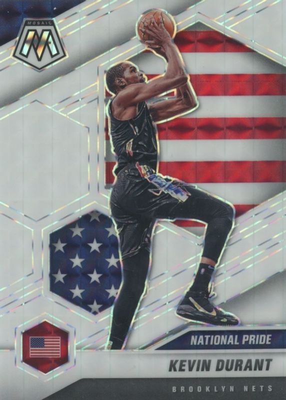 Kevin Durant 2020 Mosaic #248 National Pride - White /25 PSA 10