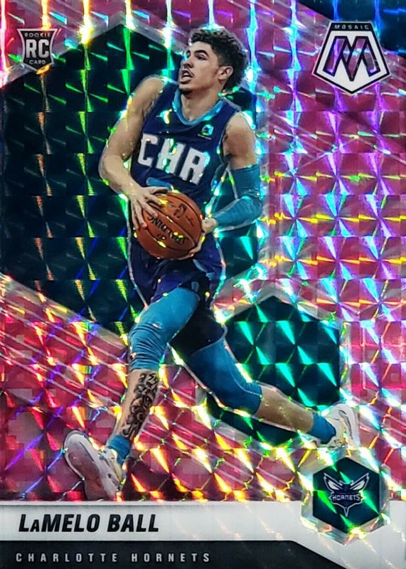 LaMelo Ball 2020 Mosaic #202 Pink Camo Rookie RAW