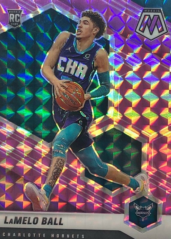 LaMelo Ball 2020 Mosaic #202 Purple /49 Rookie SGC 9.5